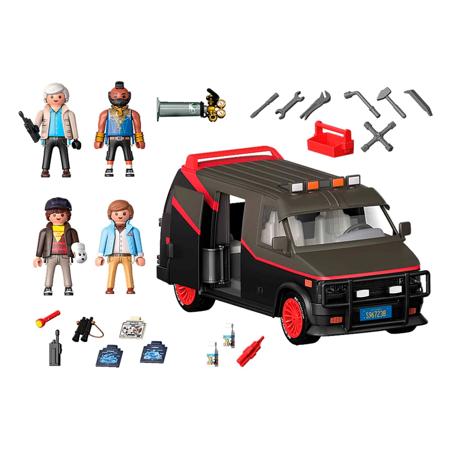 Playmobil A-Team Van – Classic 4-figure Playset with Action Vehicle