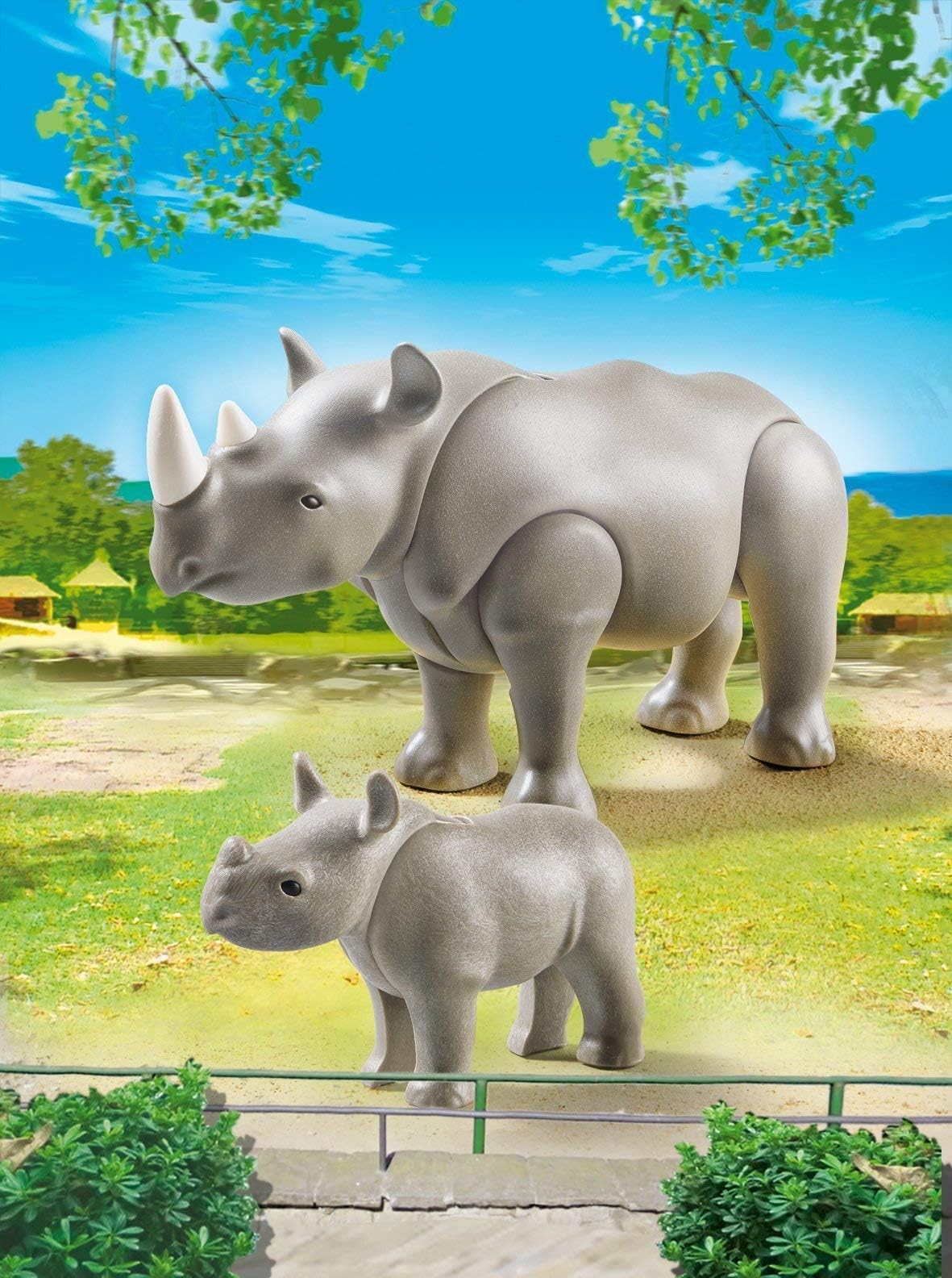 Playmobil Rhino with Baby Building Kit – Imaginative Wildlife Play for Ages 4–10