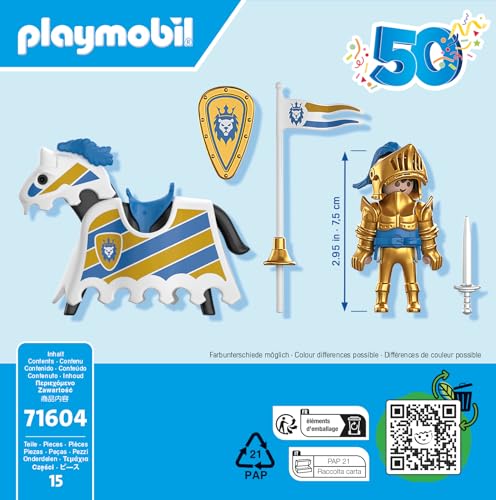 Playmobil Knight 50th Anniversary Figure 71604 | Celebrate 50 Years of Playmobil