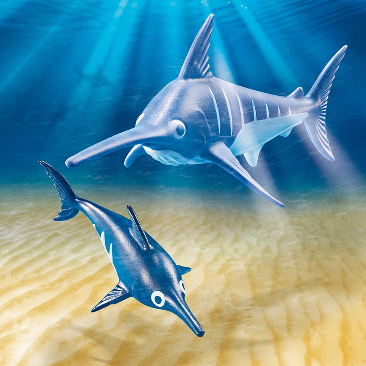 Playmobil Swordfish with Baby Building Set – Ocean Play for Kids 4-10