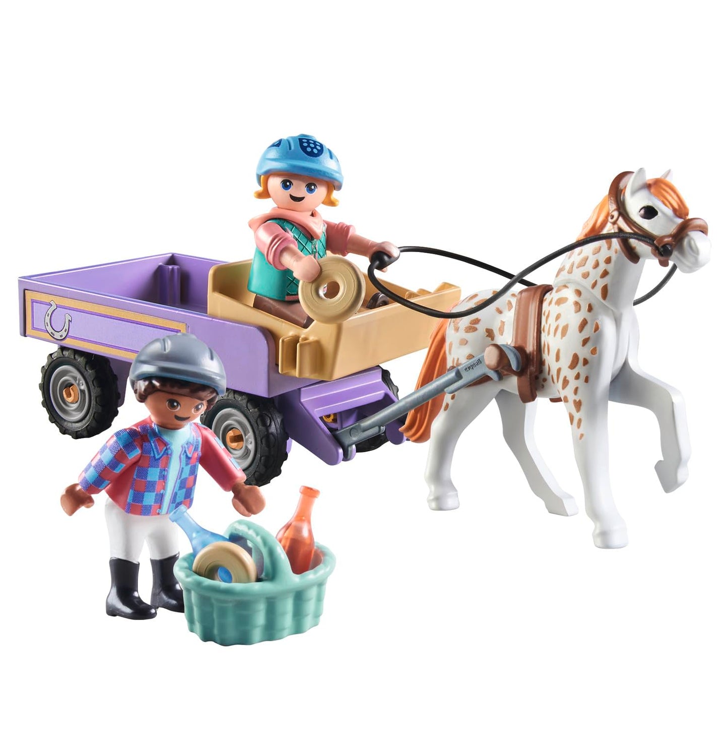 PLAYMOBIL Horses of Waterfall 71496 Carriage with Pony – Adventure Playset for Kids 4+