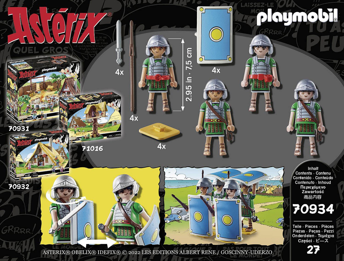 Playmobil Asterix & Obelix Roman Troop (70934) – 27-Piece Set for Ages 5+