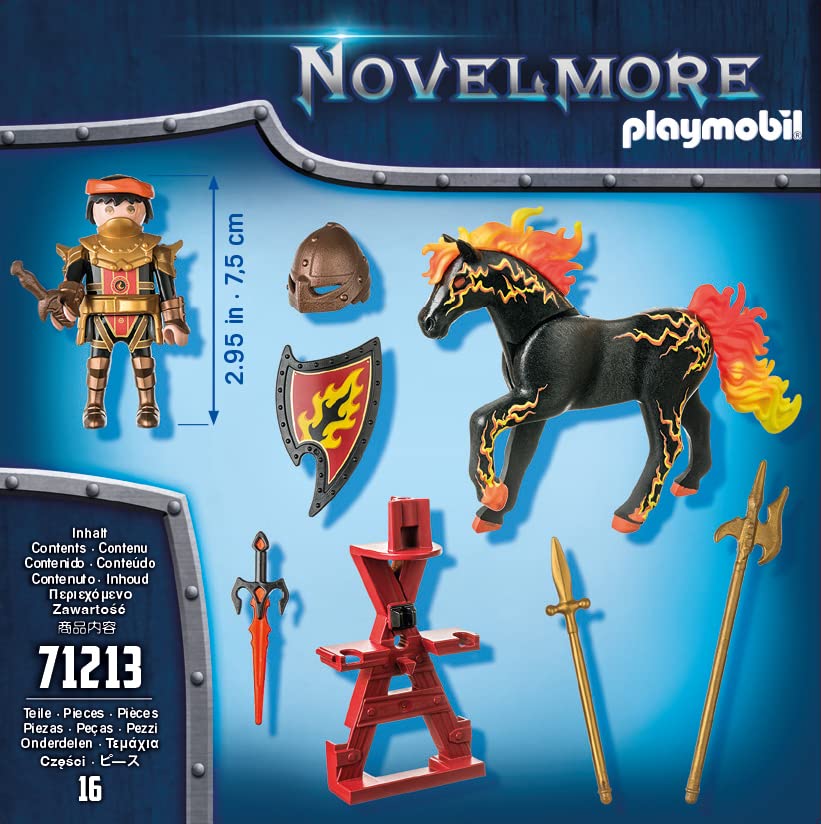 Playmobil Burnham Raiders Fire Knight – Novelmore Jousting Toy Set