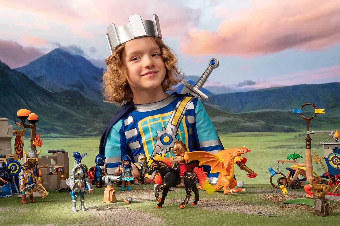 Playmobil Burnham Raiders Fire Knight – Novelmore Jousting Toy Set