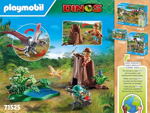 Playmobil Dinos: Observatory for Dimorphodon – Dino World Exploration Set