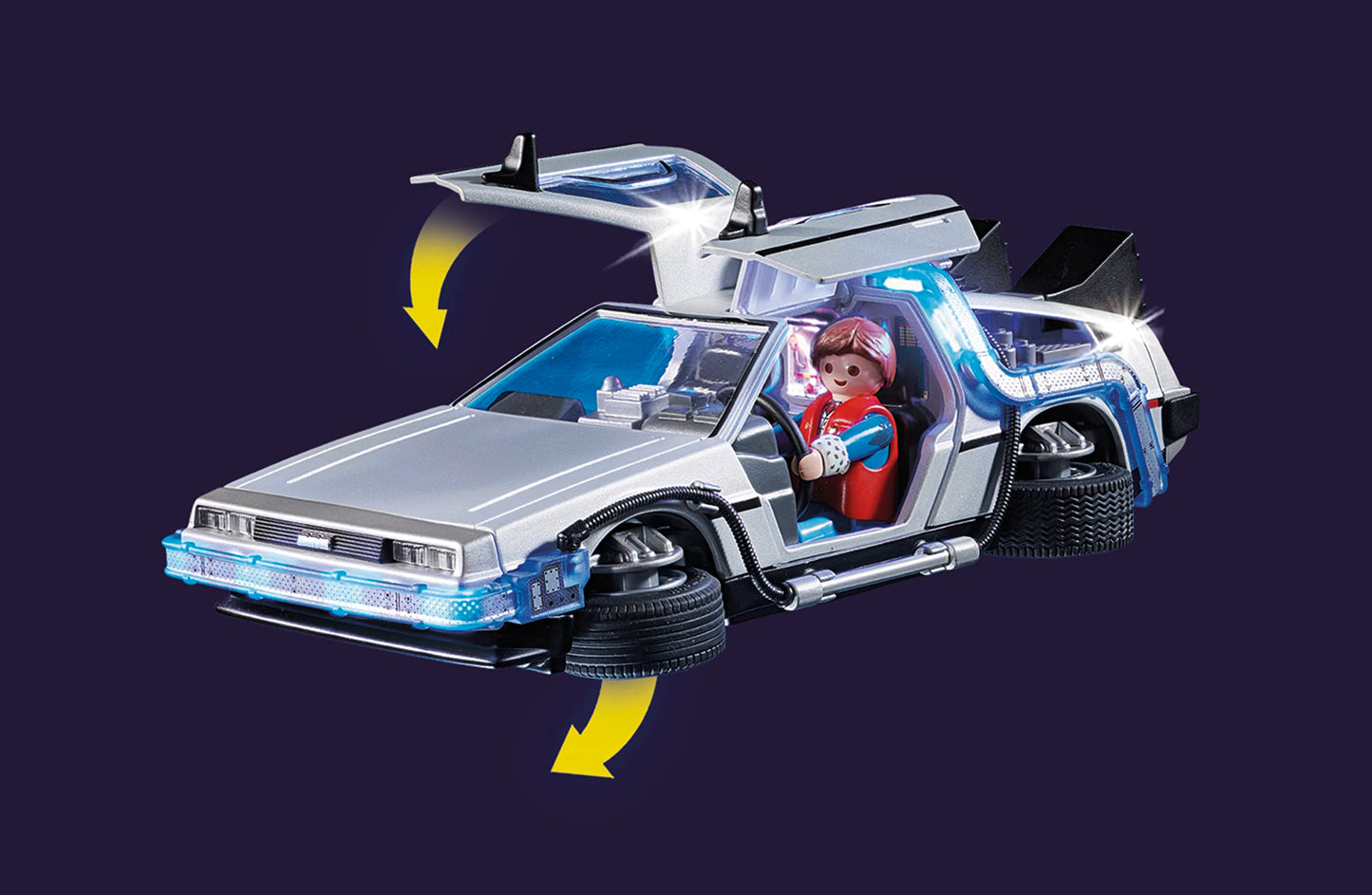 Playmobil Back to The Future DeLorean – Lights, Flux Capacitor & Time Travel Playset