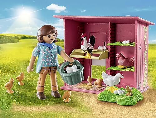Playmobil Hen House – Eco-Friendly Farm Playset with Nesting Options