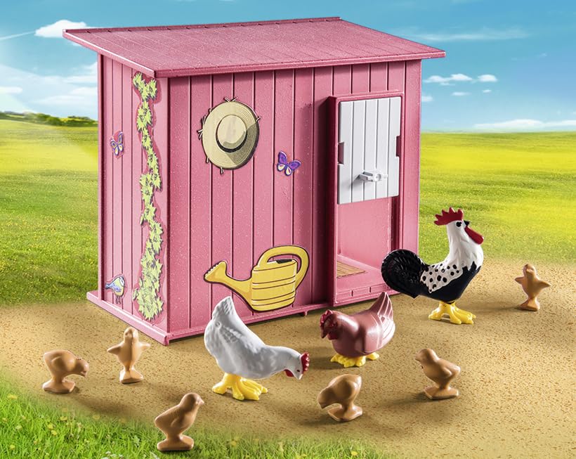 Playmobil Hen House – Eco-Friendly Farm Playset with Nesting Options