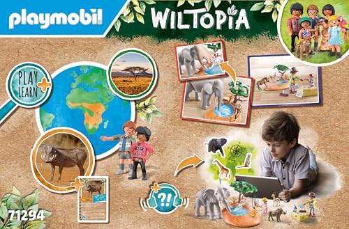 Playmobil Elephant at the Waterhole | Wiltopia Eco Playset for Kids 4–10