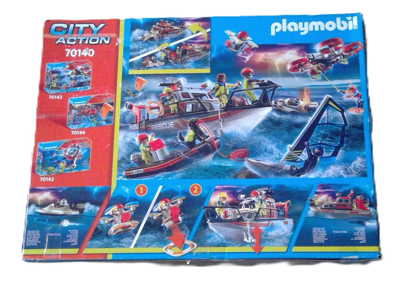 Playmobil Fire Rescue with Personal Watercraft – Sea Rescue Set (4 Figures)