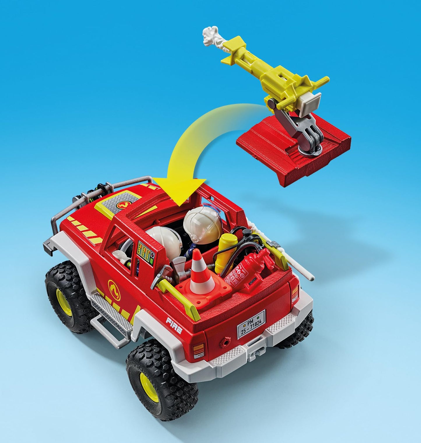 PLAYMOBIL Action Heroes 71824 Fire Truck – Durable Fire Engine Toy for Kids Aged 4+