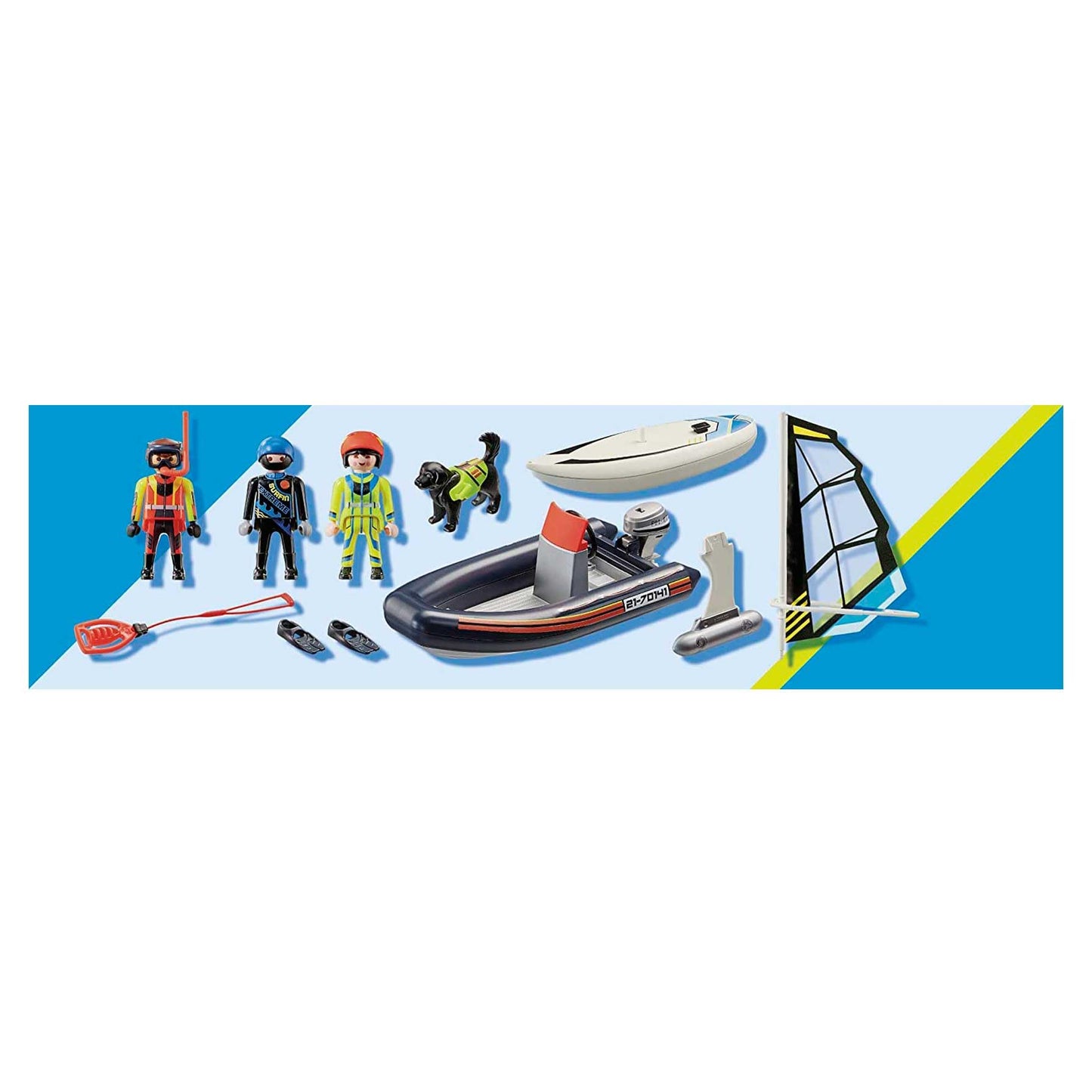Playmobil Water Rescue with Dog – Sea Rescue Playset for Kids