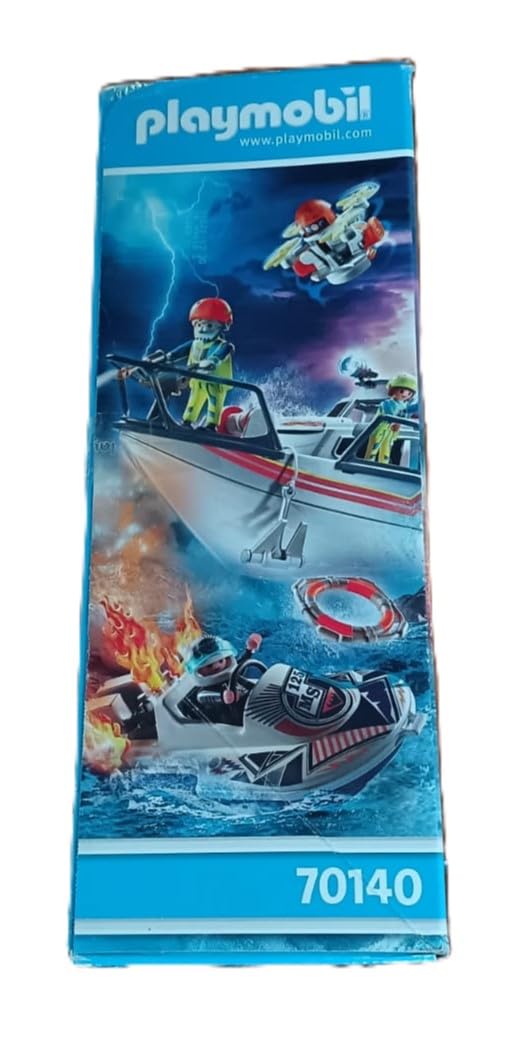 Playmobil Fire Rescue with Personal Watercraft – Sea Rescue Set (4 Figures)