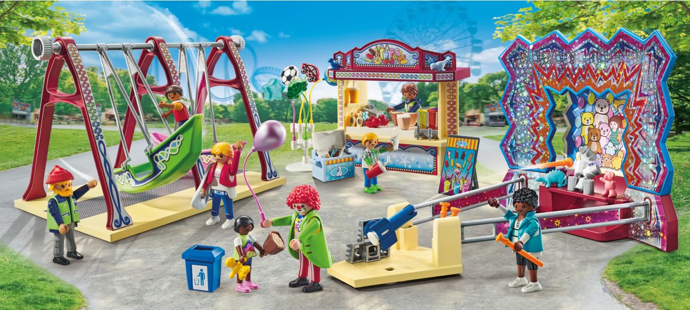 Playmobil Fun Fair | Colorful Family Amusement Set for Imaginative Play
