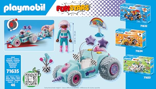 Playmobil Funstars: Racing Unicorn – Pull-Back Racer for Kids 4-10