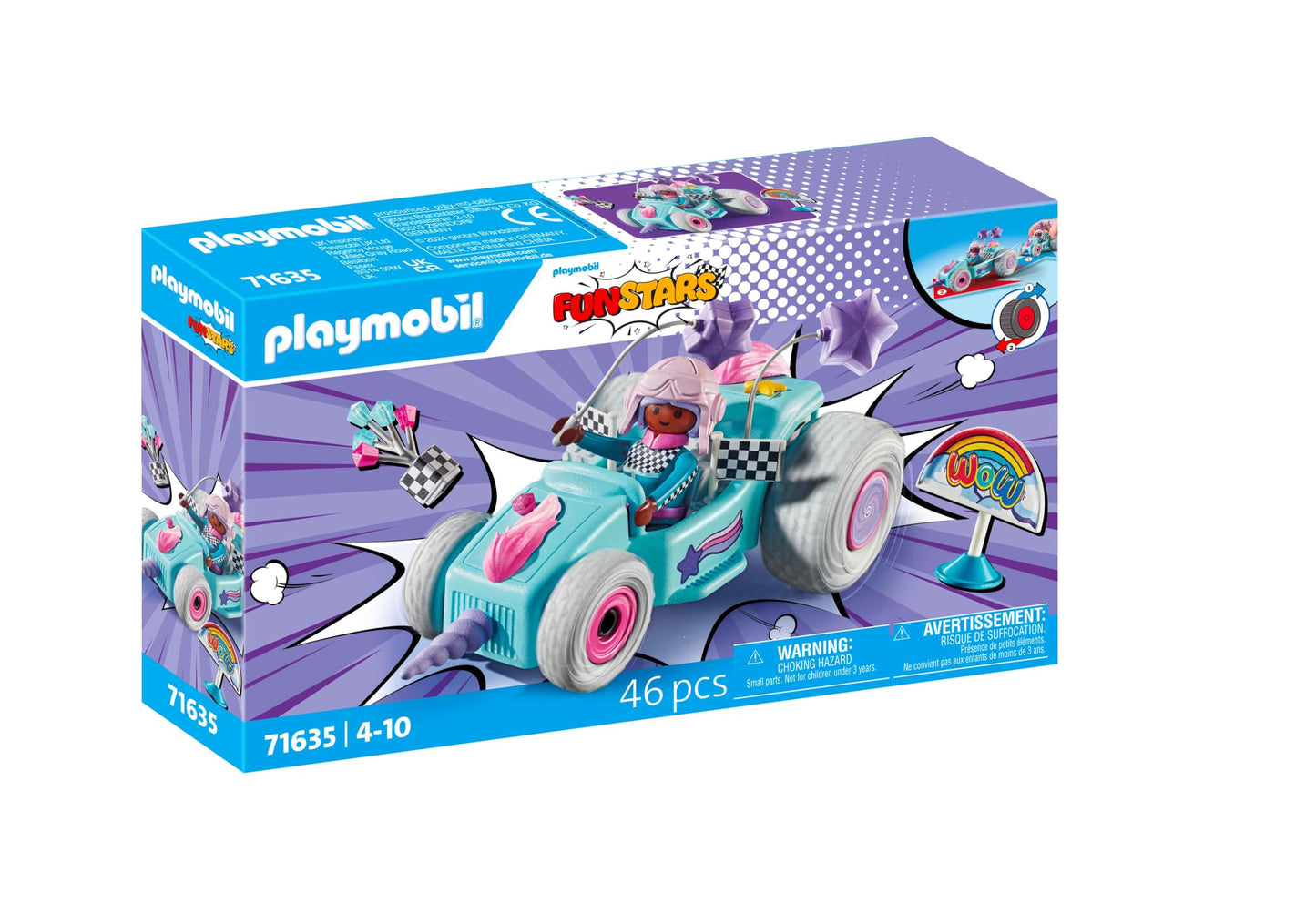 Playmobil Funstars: Racing Unicorn – Pull-Back Racer for Kids 4-10