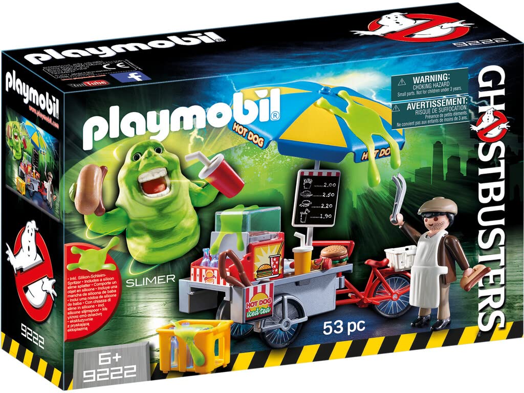 Playmobil Ghostbusters Slimer with Hot Dog Stand – Playset for Kids 6+
