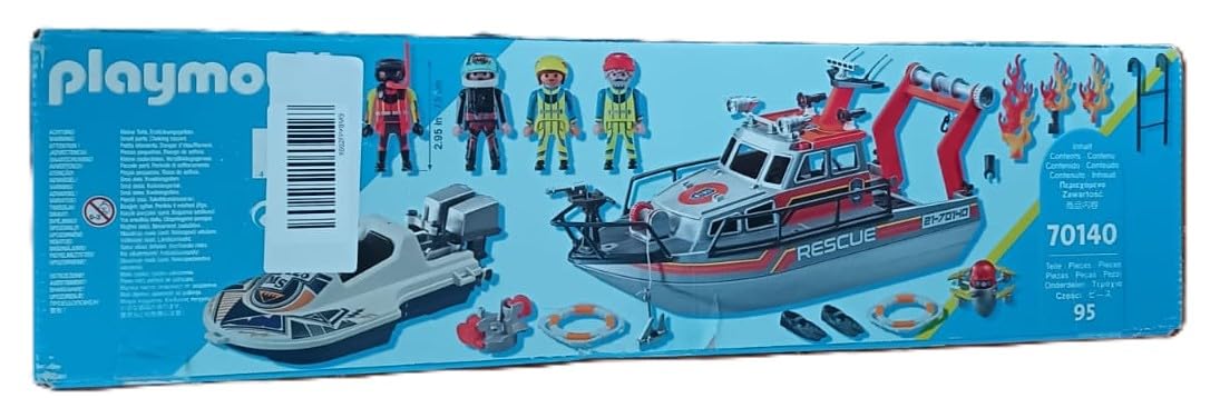 Playmobil Fire Rescue with Personal Watercraft – Sea Rescue Set (4 Figures)