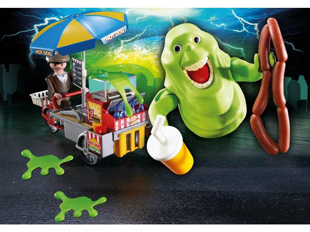 Playmobil Ghostbusters Slimer with Hot Dog Stand – Playset for Kids 6+