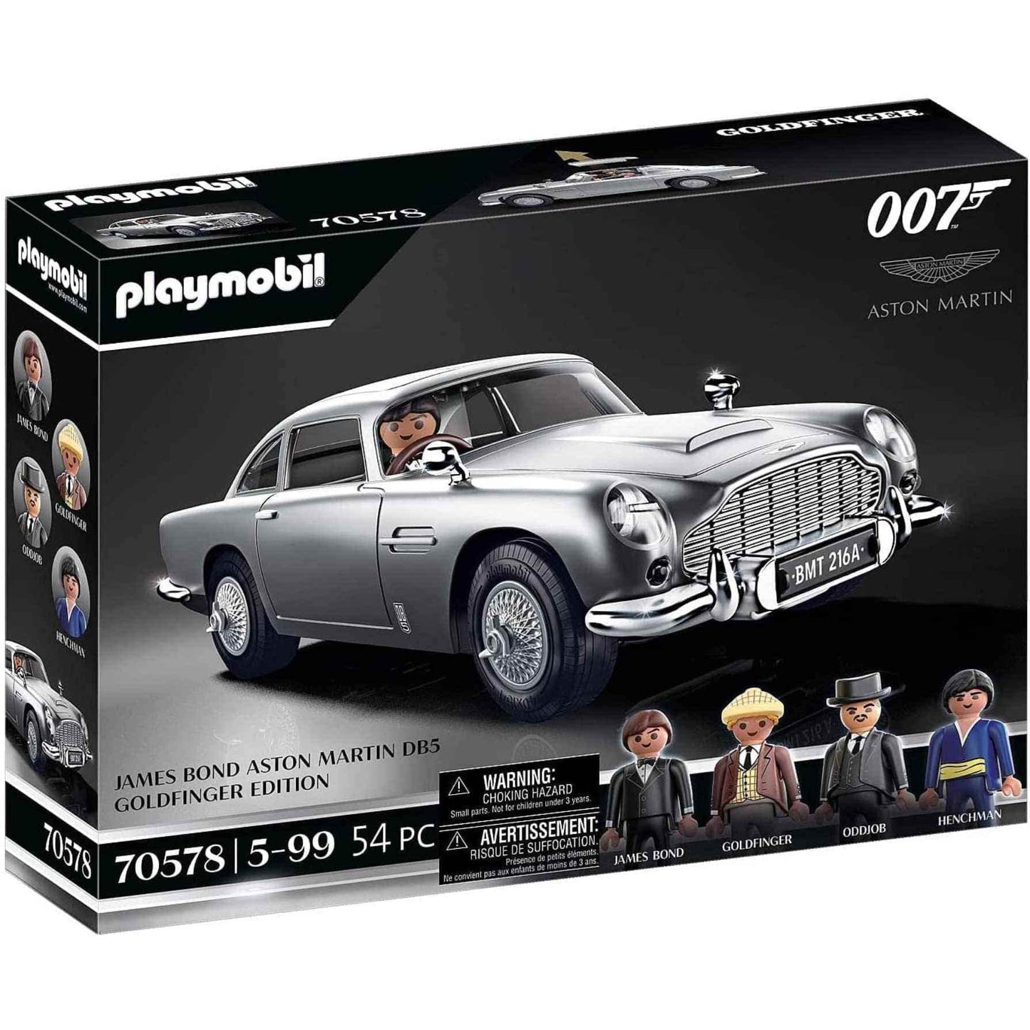 Playmobil James Bond Aston Martin DB5 – Goldfinger Edition | Spy Car Playset