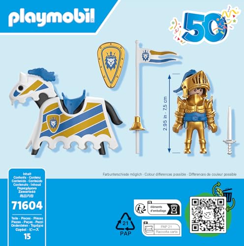 Playmobil Knight 50th Anniversary Figure 71604 | Celebrate 50 Years of Playmobil