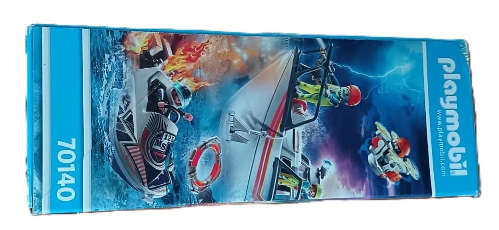 Playmobil Fire Rescue with Personal Watercraft – Sea Rescue Set (4 Figures)