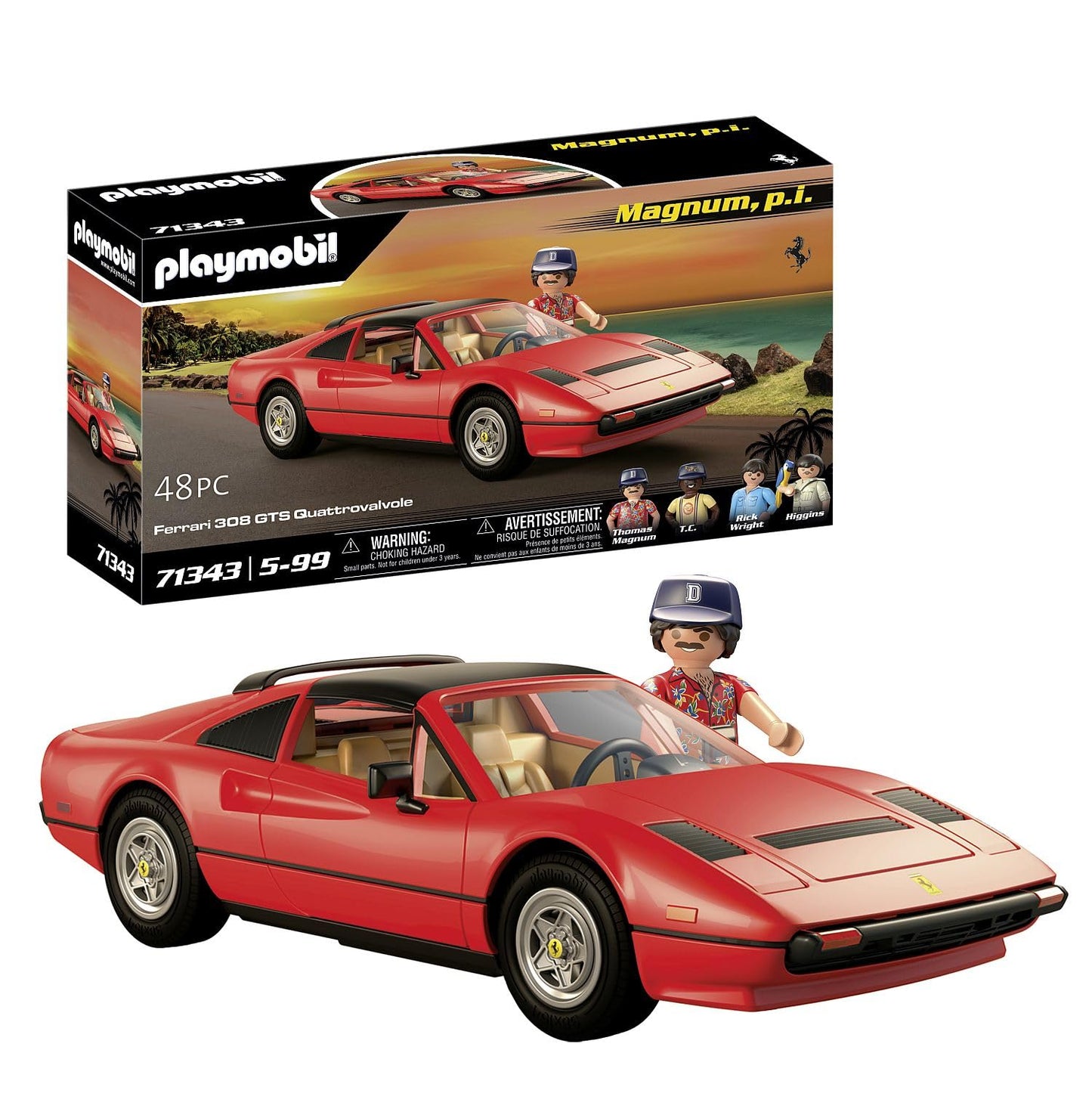 Playmobil Magnum P.I. Ferrari 308GT – Detailed 80s Crime Hero Car