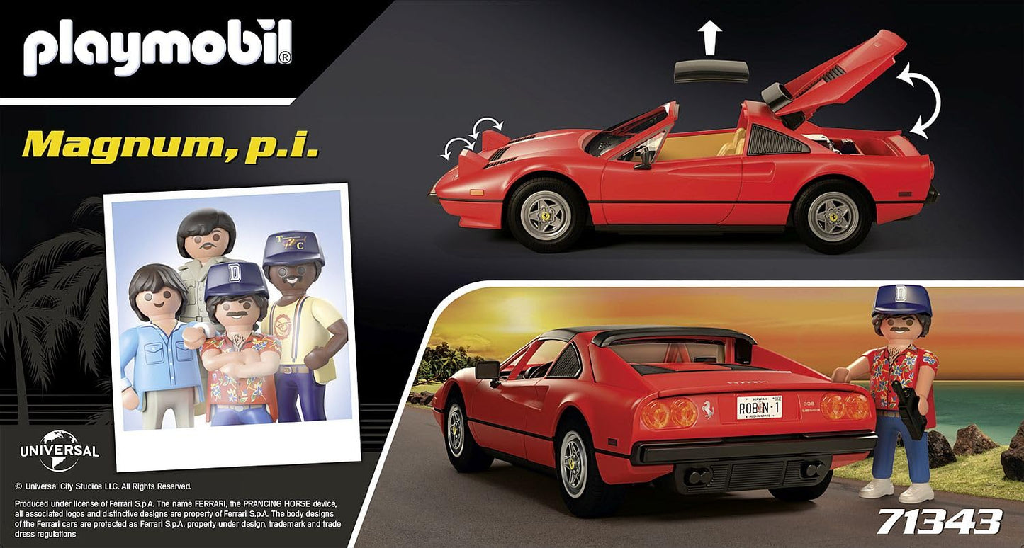 Playmobil Magnum P.I. Ferrari 308GT – Detailed 80s Crime Hero Car