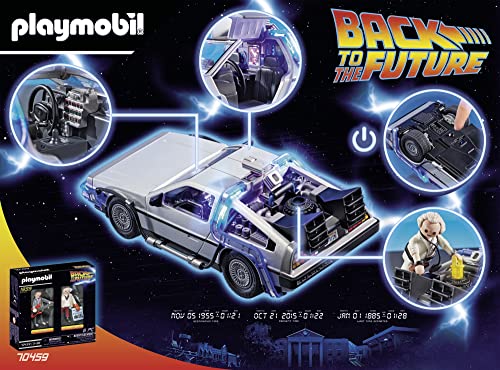Playmobil Back to The Future DeLorean – Lights, Flux Capacitor & Time Travel Playset