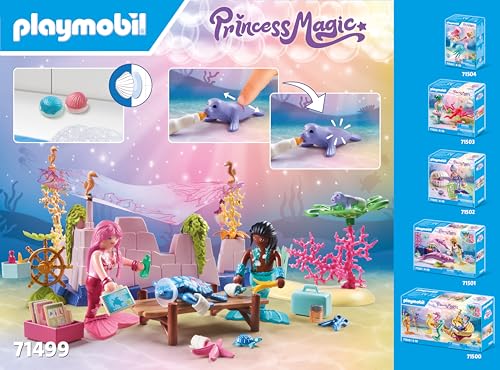 Playmobil Mermaid Animal Care | Underwater World Playset for Kids 4-10