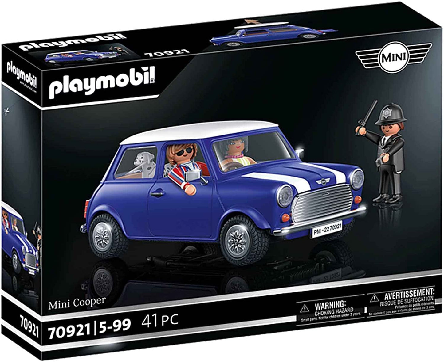 Playmobil Mini Cooper | Classic British Car Playset with Figures