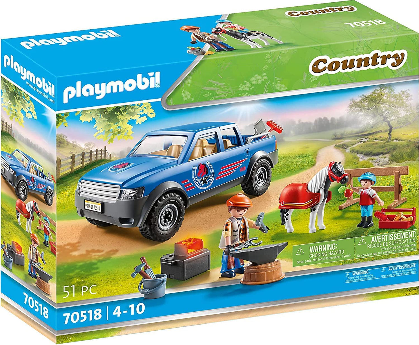 Playmobil Mobile Farrier – Portable Horse Forge Truck for Kids