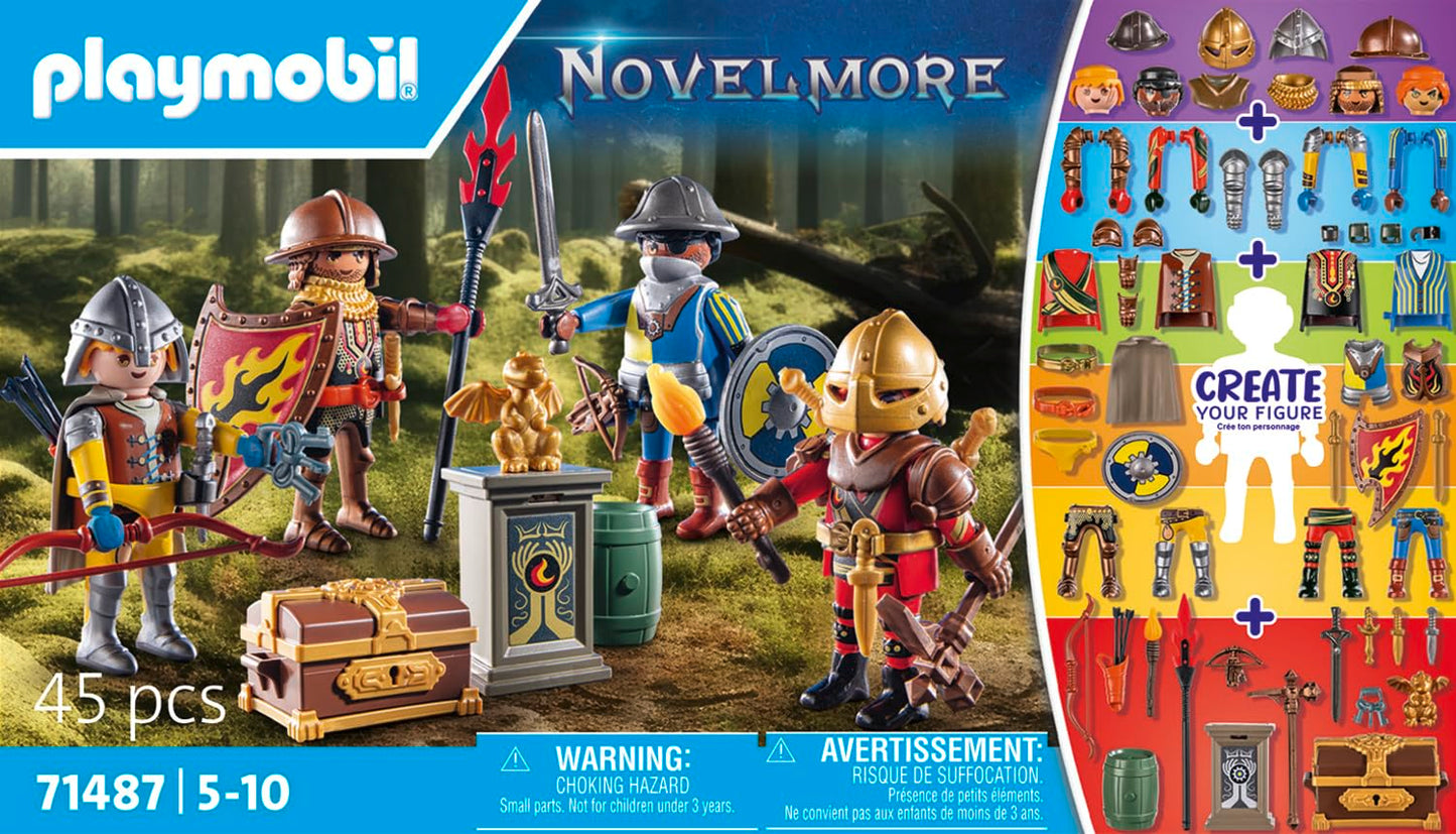 Playmobil My Figures: Knights of Novelmore – 4 Figures, 41 Accessories, 1,000+ Combinations