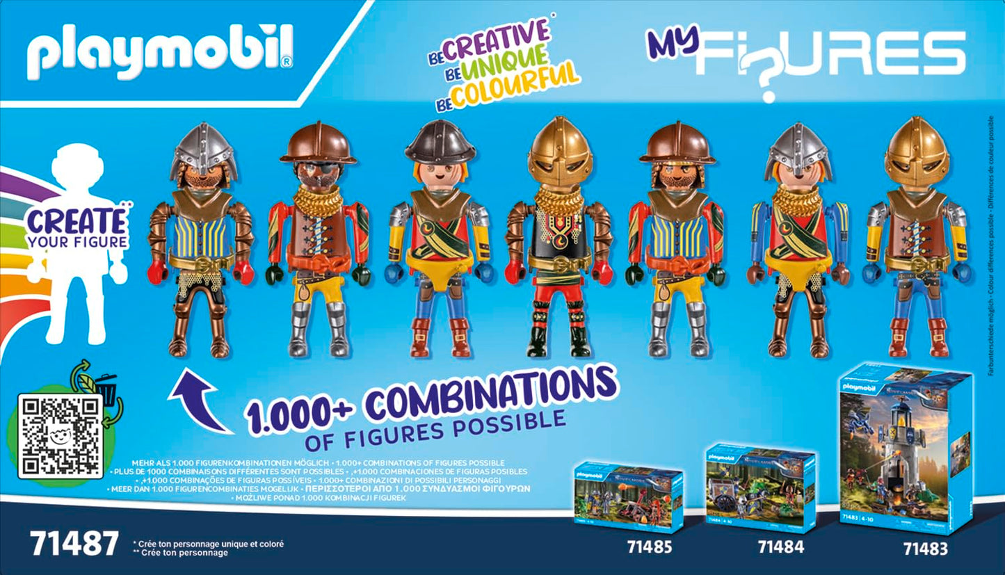 Playmobil My Figures: Knights of Novelmore – 4 Figures, 41 Accessories, 1,000+ Combinations