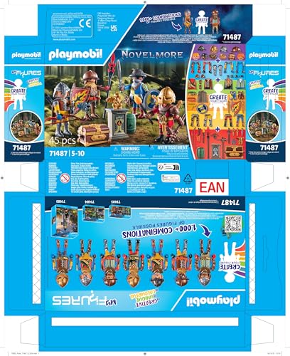 Playmobil My Figures: Knights of Novelmore – 4 Figures, 41 Accessories, 1,000+ Combinations
