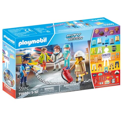 Playmobil My Figures: Rescue — Create Your Own Rescue Team (Ages 5–10) | 59 Pieces