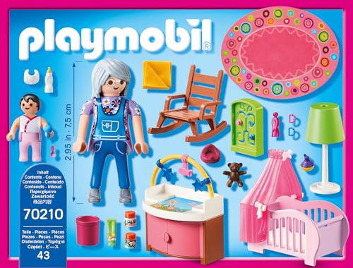 Playmobil Nursery Furniture Pack | Pretend Play Set with Crib, Changing Table & Accessories (Ages 4+)