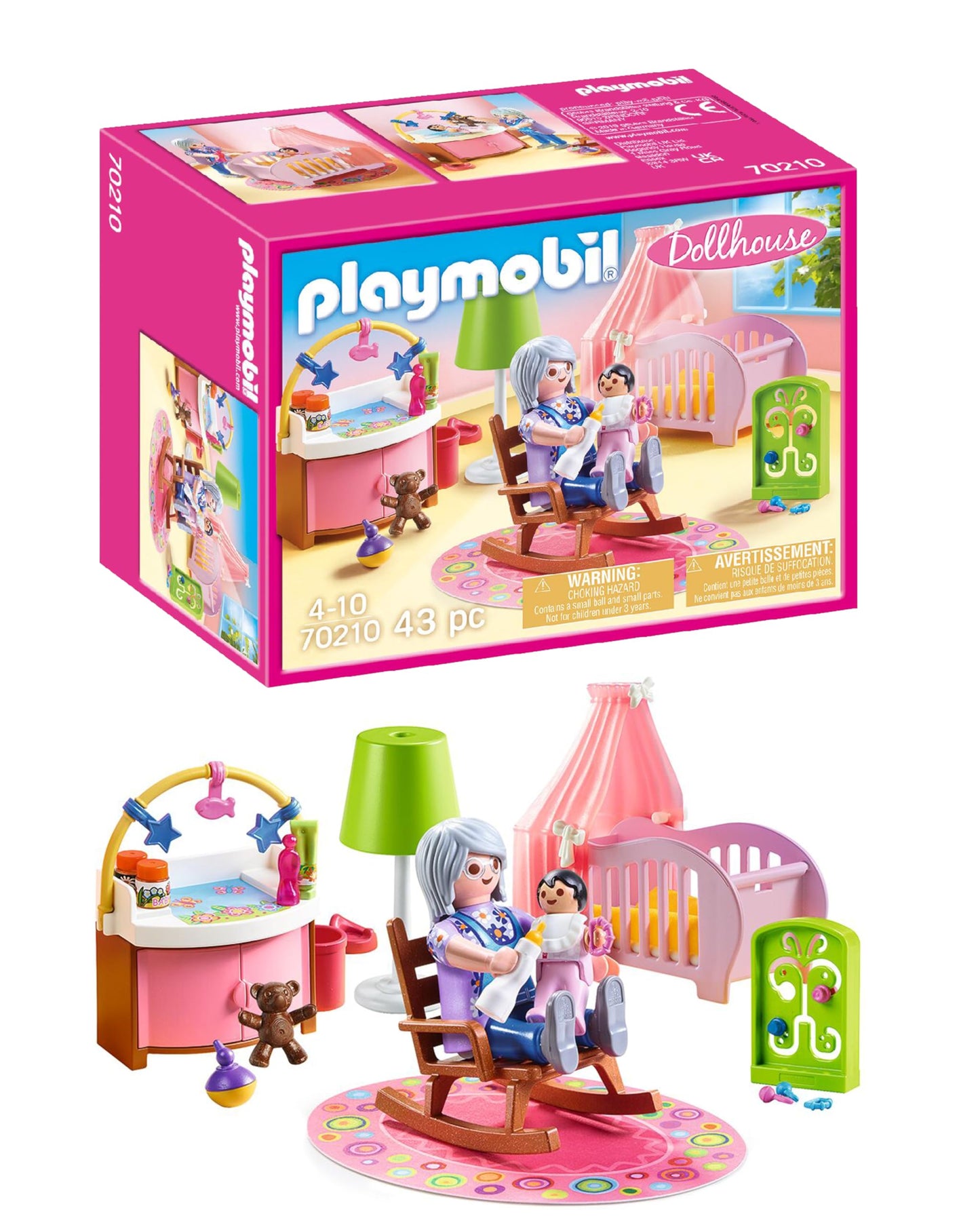 Playmobil Nursery Furniture Pack | Pretend Play Set with Crib, Changing Table & Accessories (Ages 4+)