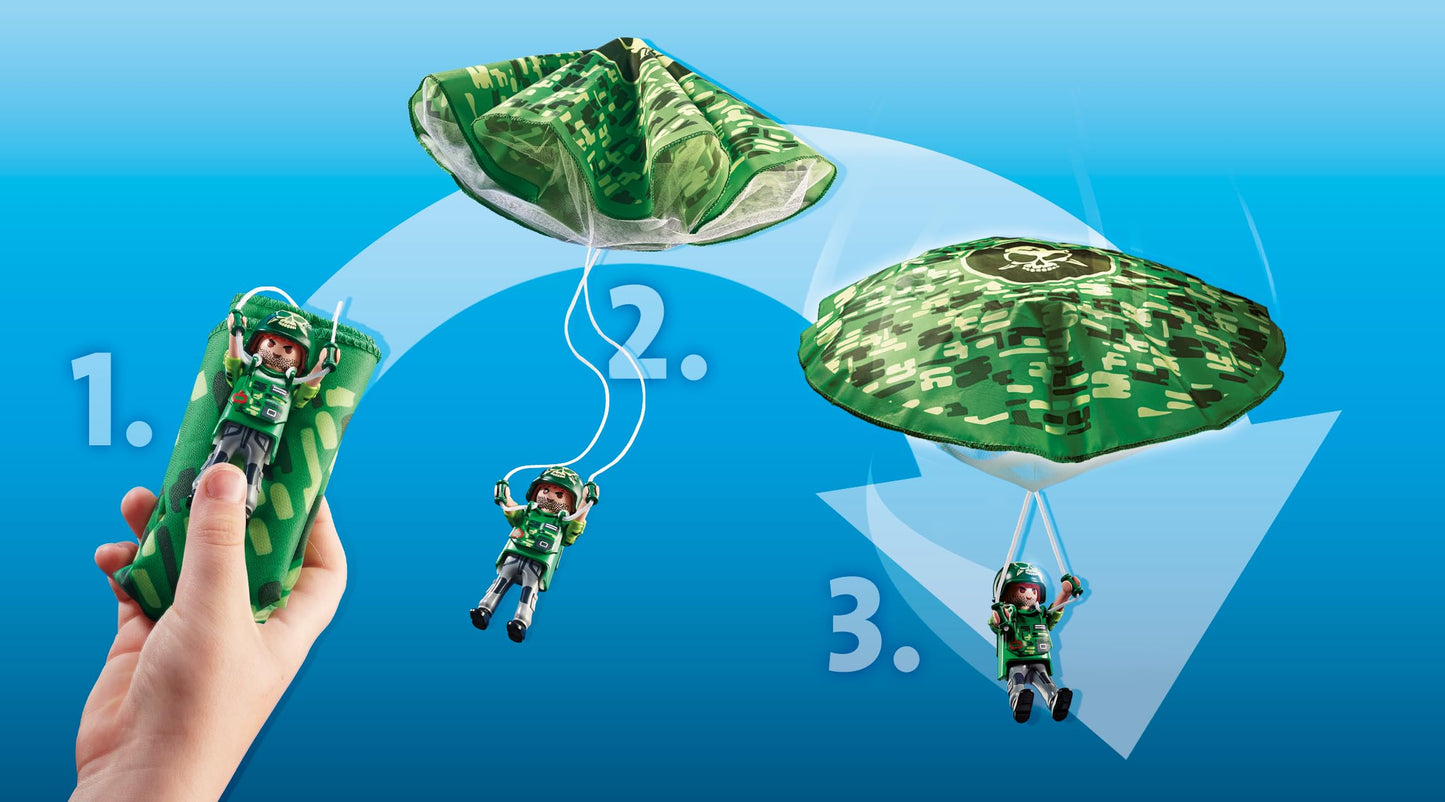 Playmobil Police Parachute Search Set | Air Patrol Toy for Ages 4-10