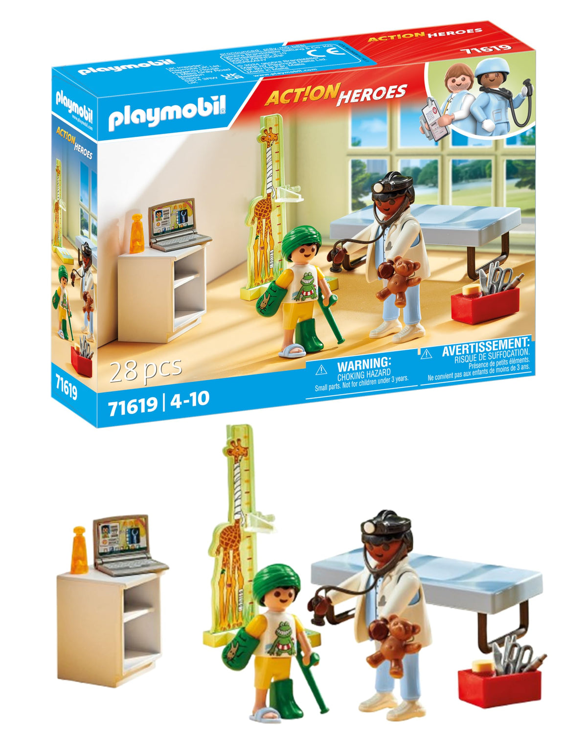 Playmobil Pediatrician with Teddy Bear | Doctor Play Set for Kids 4-10