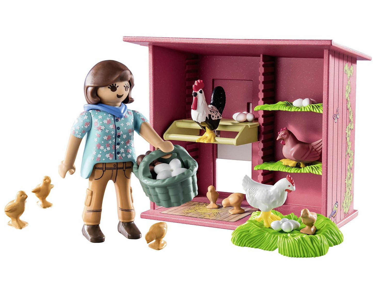 Playmobil Hen House – Eco-Friendly Farm Playset with Nesting Options