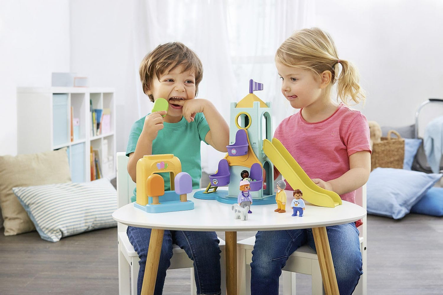 Playmobil 1.2.3 Adventure Tower with Ice Cream Booth | Toddler-Friendly Playset