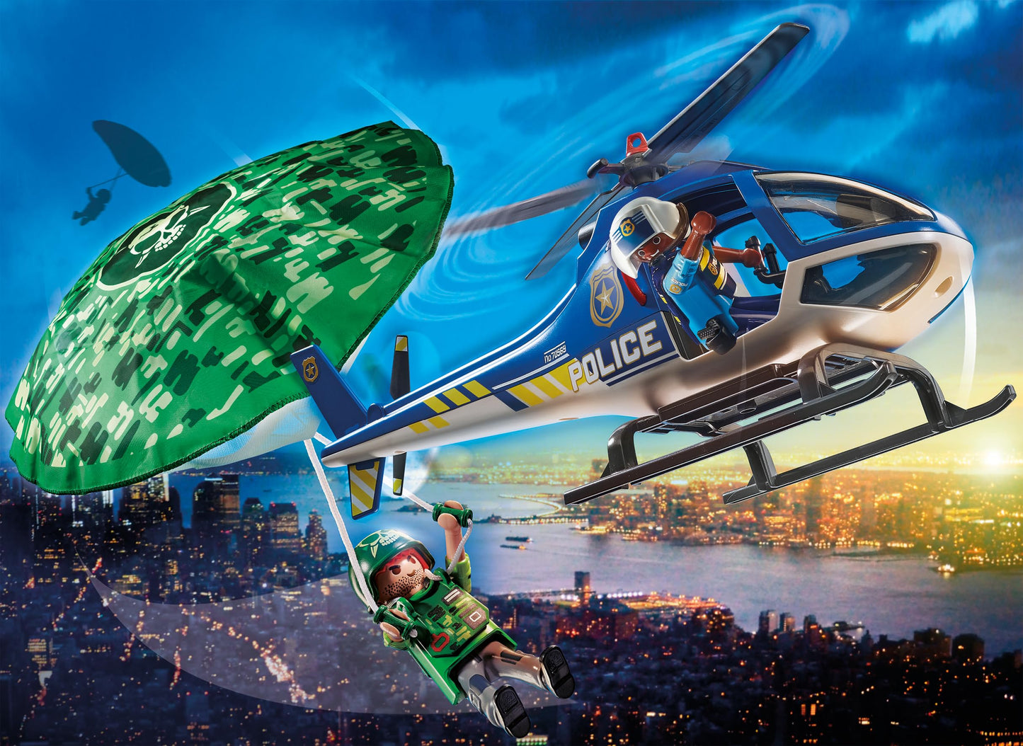 Playmobil Police Parachute Search Set | Air Patrol Toy for Ages 4-10