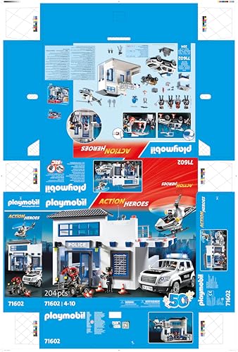 Playmobil Action Heroes 71602 Police Station with Vehicles – 50th Anniversary Edition