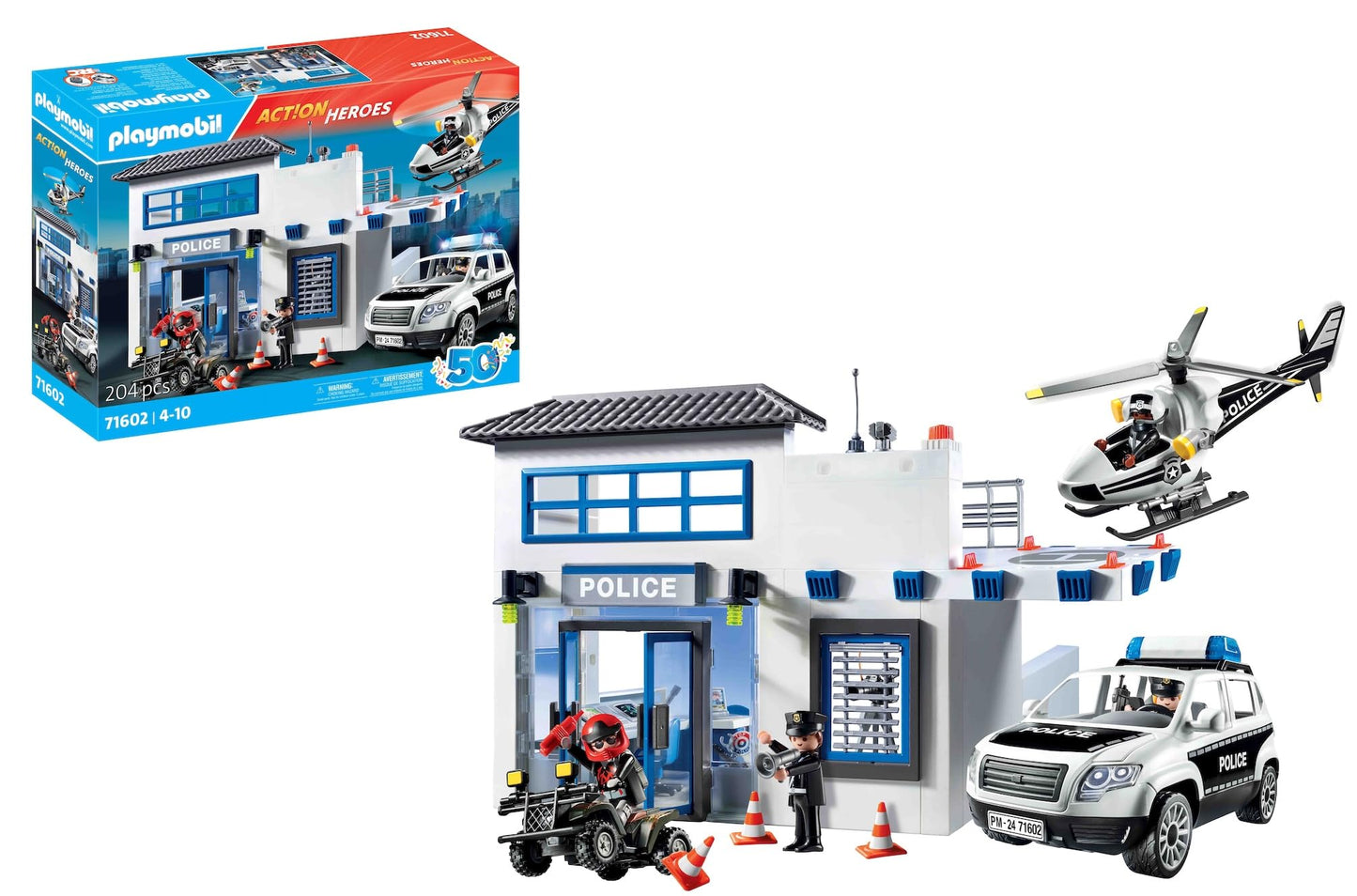Playmobil Action Heroes 71602 Police Station with Vehicles – 50th Anniversary Edition