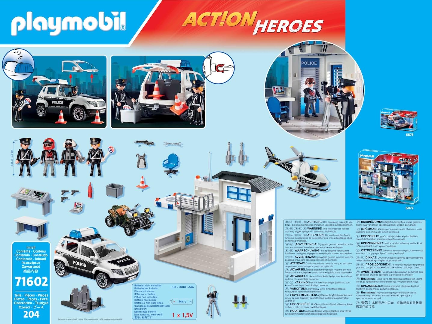 Playmobil Action Heroes 71602 Police Station with Vehicles – 50th Anniversary Edition