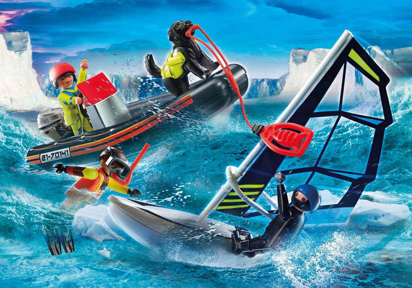 Playmobil Water Rescue with Dog – Sea Rescue Playset for Kids