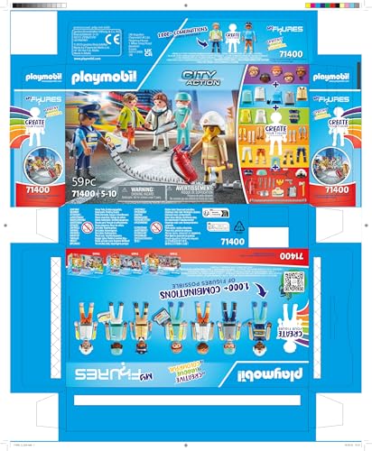 Playmobil My Figures: Rescue — Create Your Own Rescue Team (Ages 5–10) | 59 Pieces