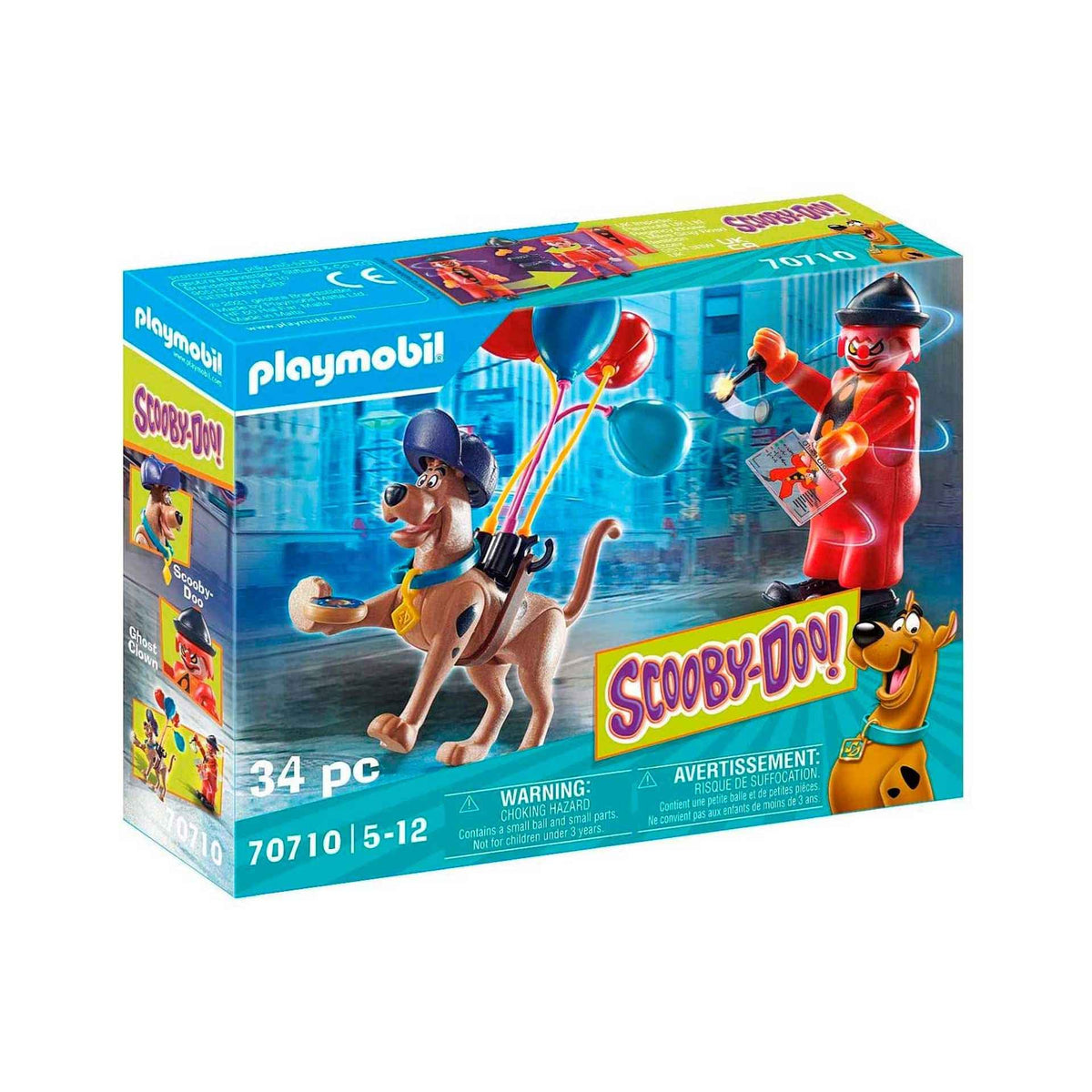 Playmobil Scooby-Doo! Adventure with Ghost Clown – Circus Mystery Playset for Kids 5-12
