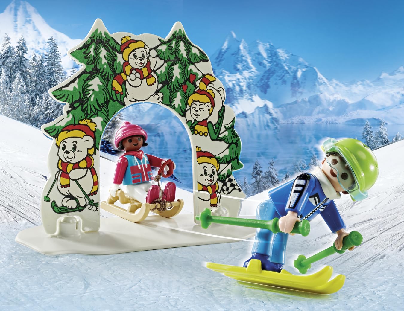 Playmobil Ski World: Winter Ski Set for Kids 4-10 | Snow Fun & Snack Stand